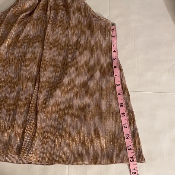 INC | Tie neck Metallic shimmer Halter Top - Picture 11 of 15